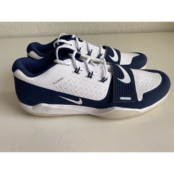 Nike Alpha Menace Turf Low Football Cleats BV3997-100 White Blue Men’s Sz 14.5 - Picture 5 of 12